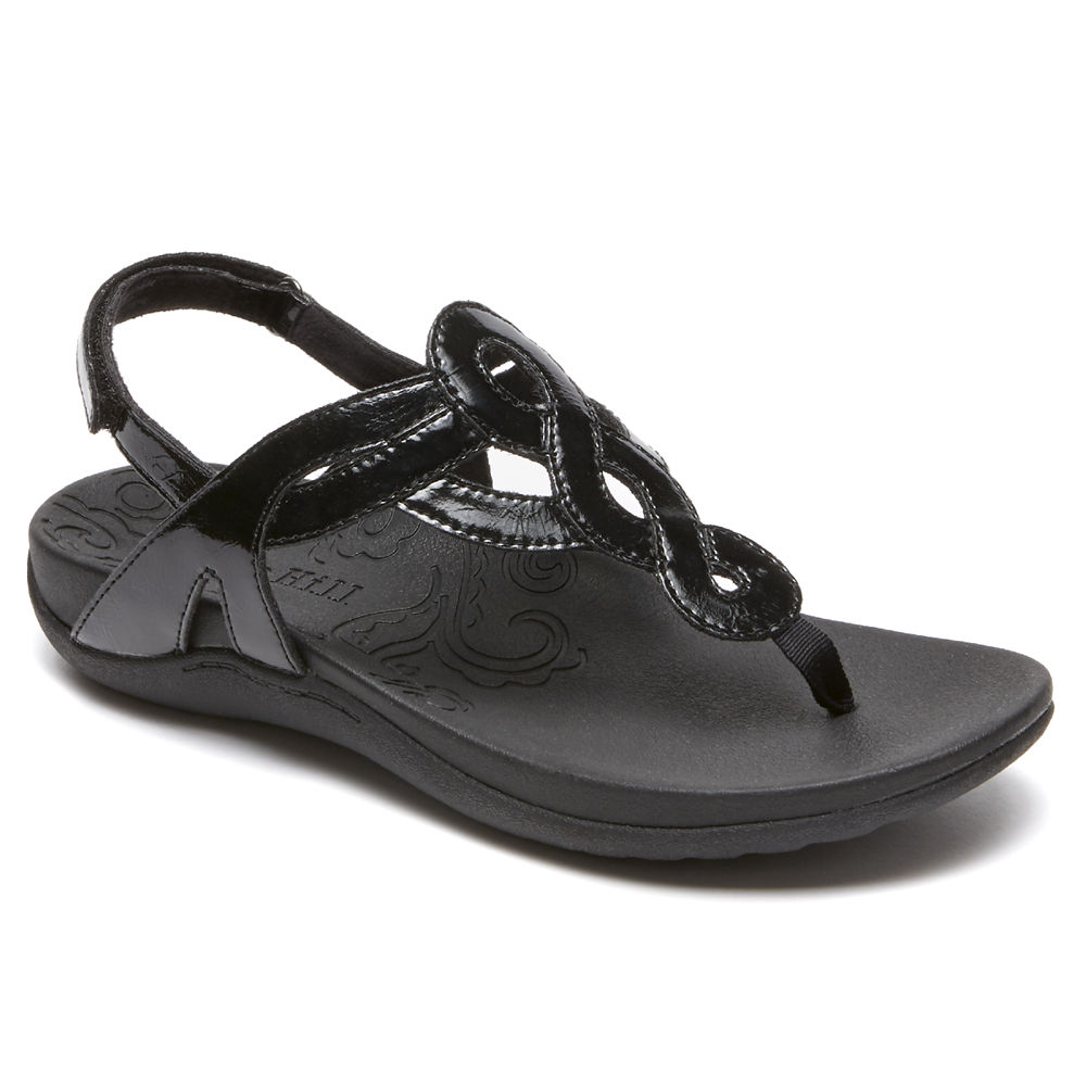 Rockport Womens Sandals Black - Ramona - UK 478-WXRBZO